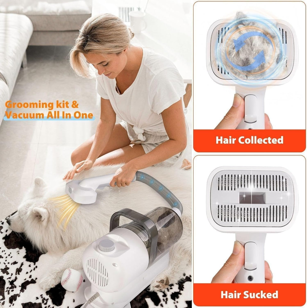 12-in-1 Pet Grooming Vacuum Kit