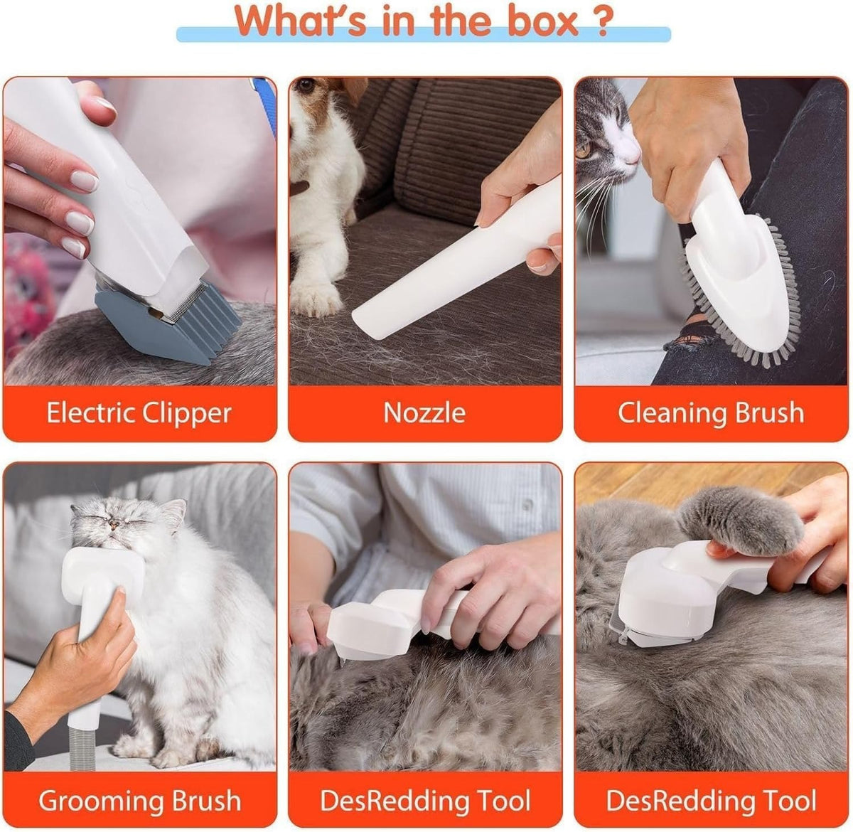 12-in-1 Pet Grooming Vacuum Kit