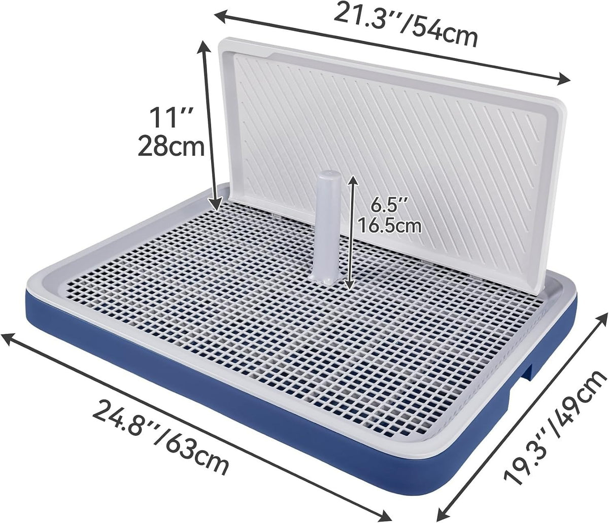 Large Dog Potty Training Tray with High Splash Wall