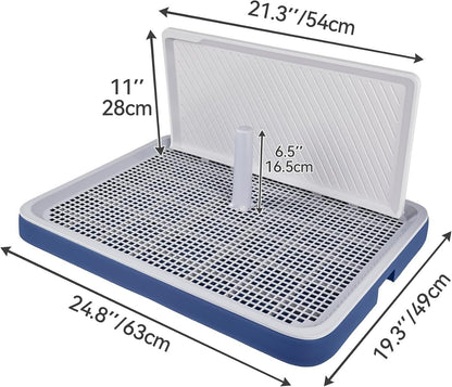 Large Dog Potty Training Tray with High Splash Wall