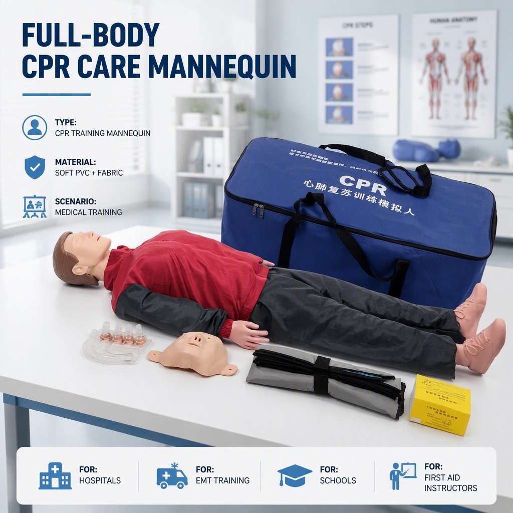 Full-Body Adult CPR Training Manikin Kit