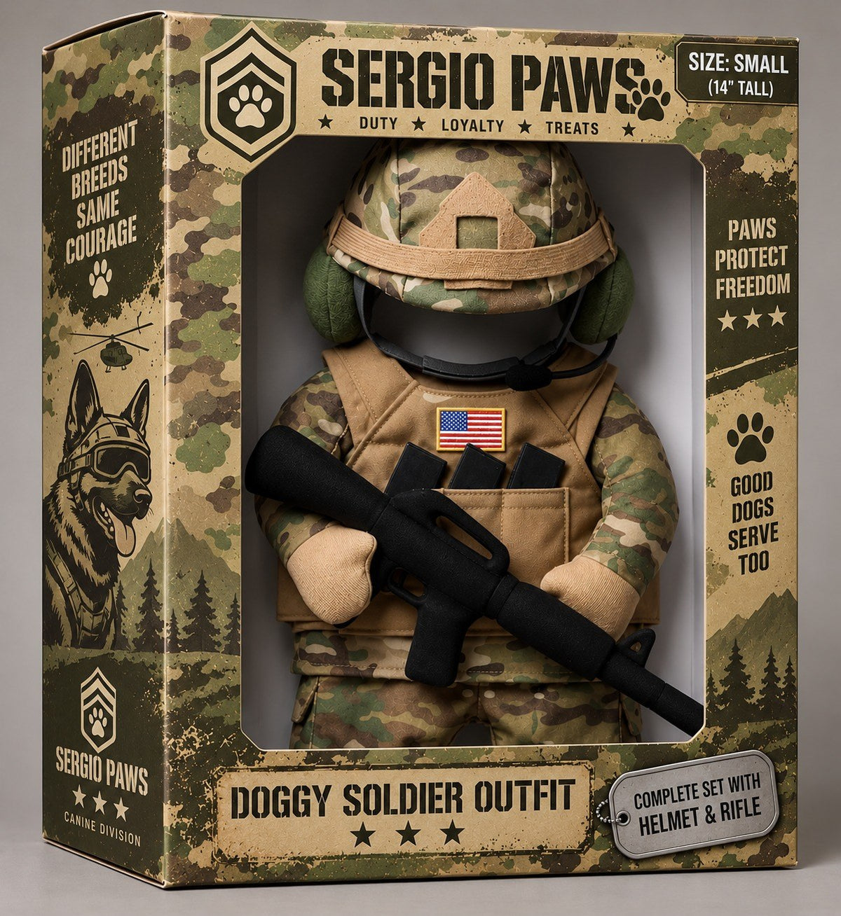 Doggy Soldier Outfit