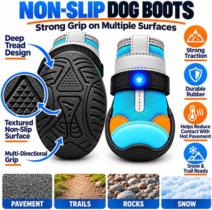 LED Light-Up Dog Boots