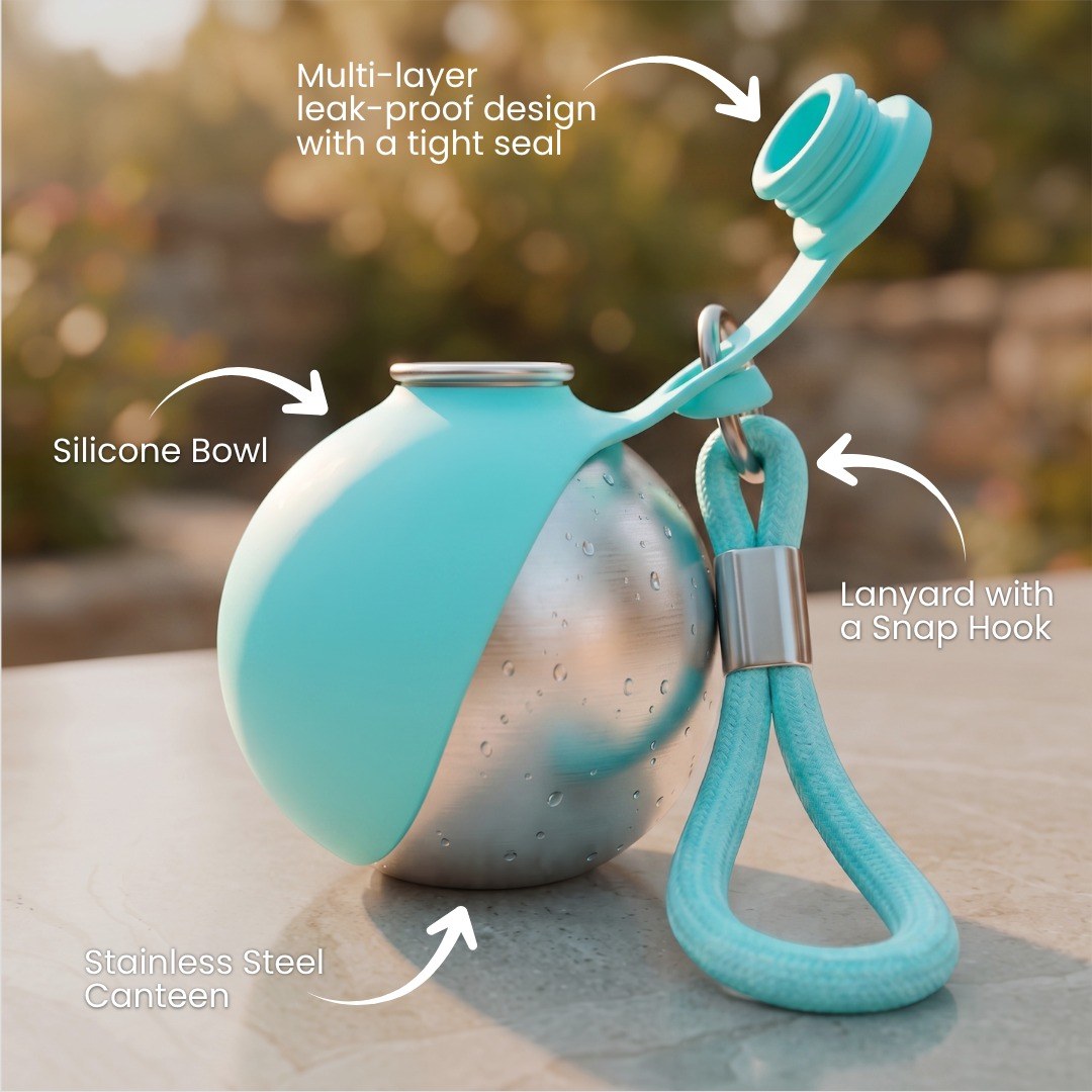 2-in-1 Portable Dog Water Bottle