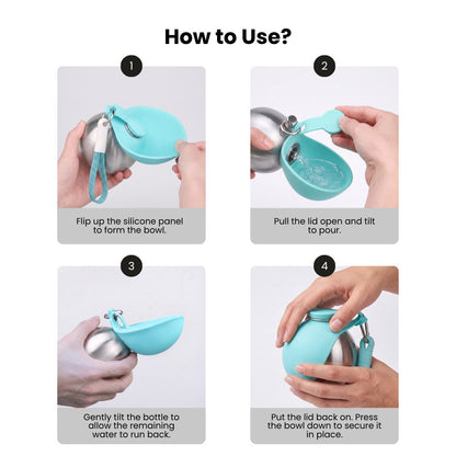 2-in-1 Portable Dog Water Bottle