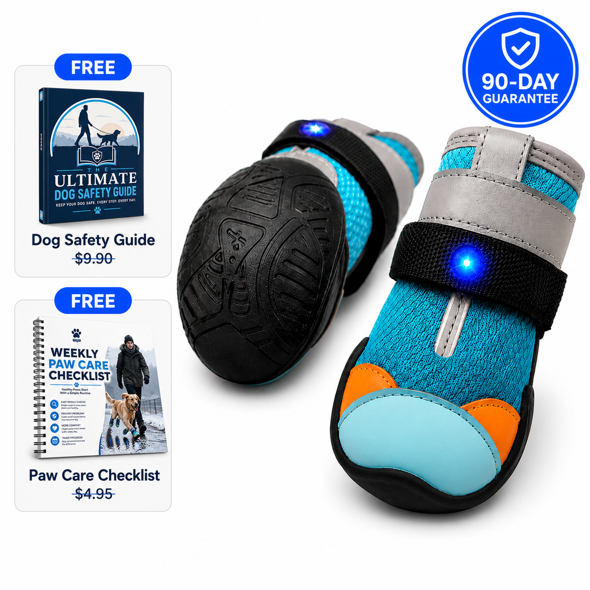 Dog glow paw shoes